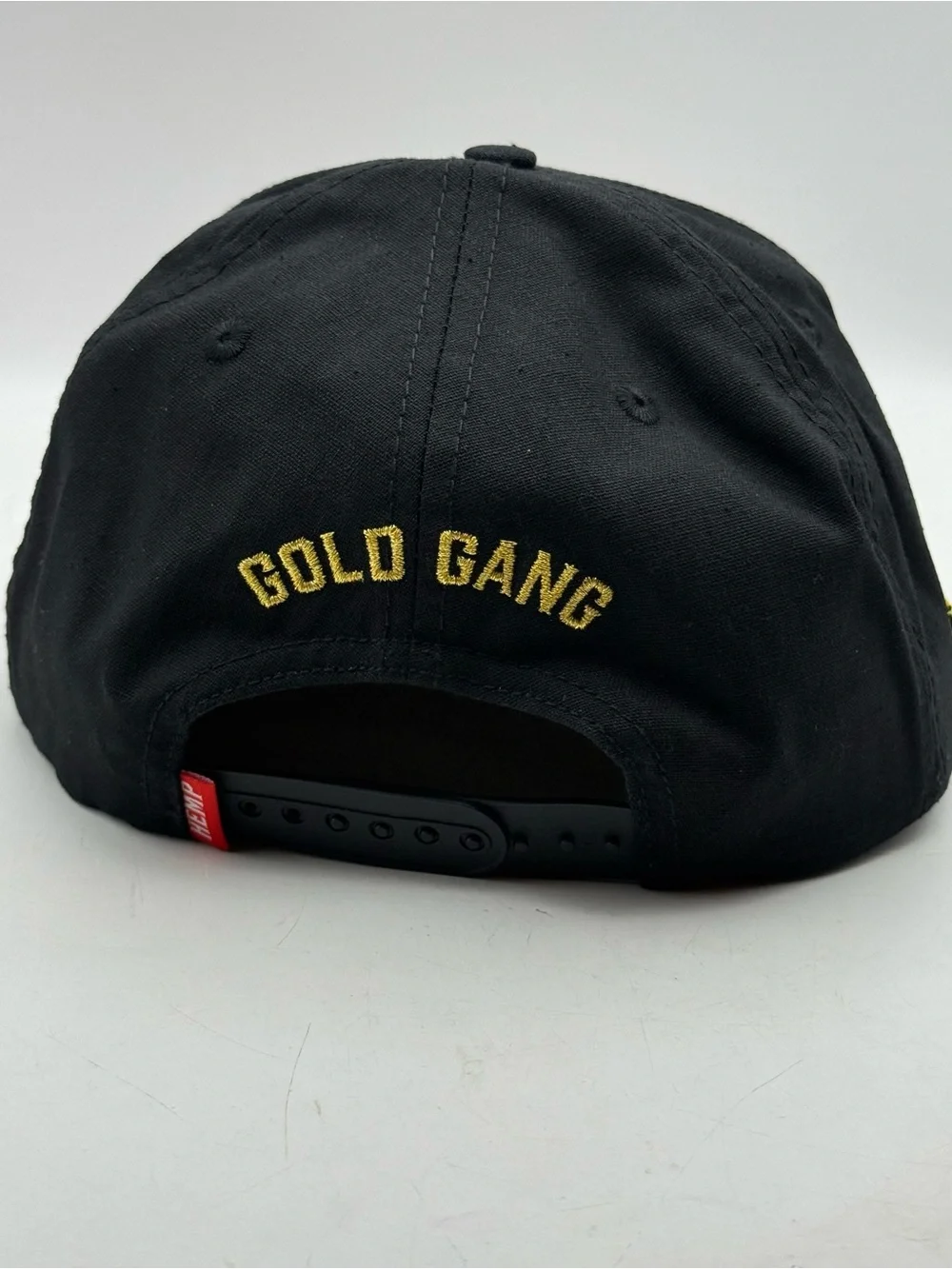 Shine Embroidered Black & Gold Snapback Hat - OSFM